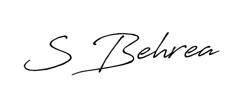 S Behrea stylish signature style. Best Handwritten Sign (Antro_Vectra_Bolder) for my name. Handwritten Signature Collection Ideas for my name S Behrea. S Behrea signature style 7 images and pictures png
