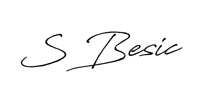 How to make S Besic signature? Antro_Vectra_Bolder is a professional autograph style. Create handwritten signature for S Besic name. S Besic signature style 7 images and pictures png