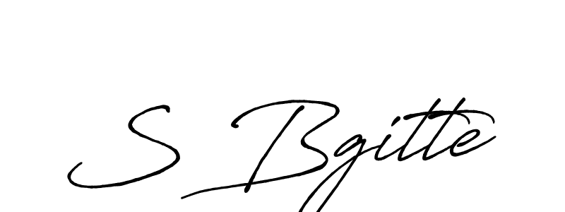 Use a signature maker to create a handwritten signature online. With this signature software, you can design (Antro_Vectra_Bolder) your own signature for name S Bgitte. S Bgitte signature style 7 images and pictures png