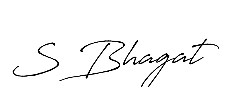 Create a beautiful signature design for name S Bhagat. With this signature (Antro_Vectra_Bolder) fonts, you can make a handwritten signature for free. S Bhagat signature style 7 images and pictures png