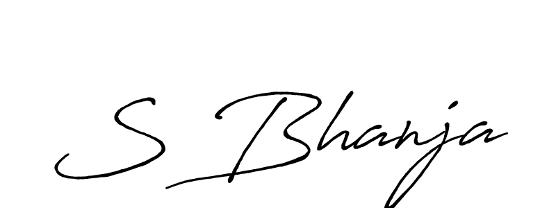 if you are searching for the best signature style for your name S Bhanja. so please give up your signature search. here we have designed multiple signature styles  using Antro_Vectra_Bolder. S Bhanja signature style 7 images and pictures png