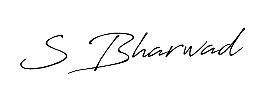 Use a signature maker to create a handwritten signature online. With this signature software, you can design (Antro_Vectra_Bolder) your own signature for name S Bharwad. S Bharwad signature style 7 images and pictures png