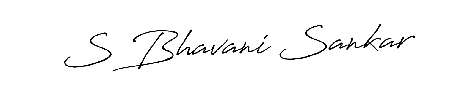 How to make S Bhavani Sankar name signature. Use Antro_Vectra_Bolder style for creating short signs online. This is the latest handwritten sign. S Bhavani Sankar signature style 7 images and pictures png