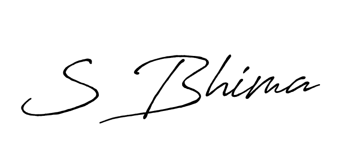 Use a signature maker to create a handwritten signature online. With this signature software, you can design (Antro_Vectra_Bolder) your own signature for name S Bhima. S Bhima signature style 7 images and pictures png