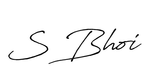 Make a beautiful signature design for name S Bhoi. With this signature (Antro_Vectra_Bolder) style, you can create a handwritten signature for free. S Bhoi signature style 7 images and pictures png