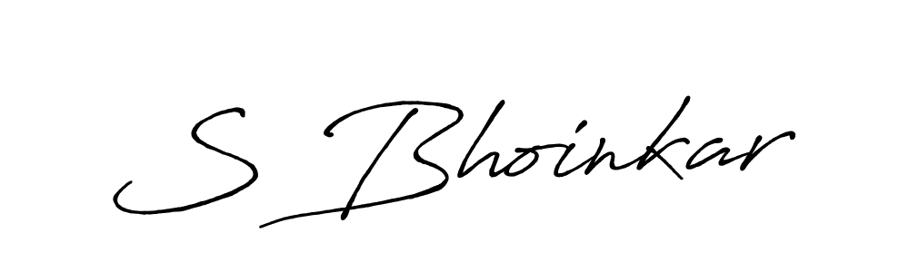 This is the best signature style for the S Bhoinkar name. Also you like these signature font (Antro_Vectra_Bolder). Mix name signature. S Bhoinkar signature style 7 images and pictures png