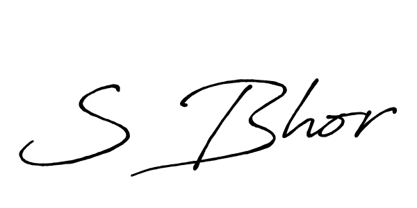 Use a signature maker to create a handwritten signature online. With this signature software, you can design (Antro_Vectra_Bolder) your own signature for name S Bhor. S Bhor signature style 7 images and pictures png