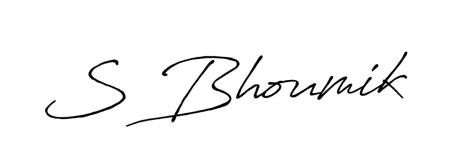 Create a beautiful signature design for name S Bhoumik. With this signature (Antro_Vectra_Bolder) fonts, you can make a handwritten signature for free. S Bhoumik signature style 7 images and pictures png