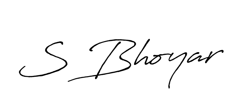 Make a beautiful signature design for name S Bhoyar. With this signature (Antro_Vectra_Bolder) style, you can create a handwritten signature for free. S Bhoyar signature style 7 images and pictures png