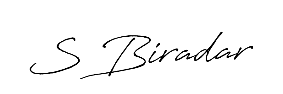 The best way (Antro_Vectra_Bolder) to make a short signature is to pick only two or three words in your name. The name S Biradar include a total of six letters. For converting this name. S Biradar signature style 7 images and pictures png