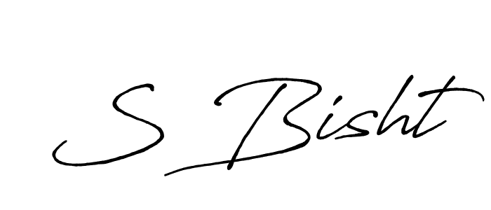 The best way (Antro_Vectra_Bolder) to make a short signature is to pick only two or three words in your name. The name S Bisht include a total of six letters. For converting this name. S Bisht signature style 7 images and pictures png
