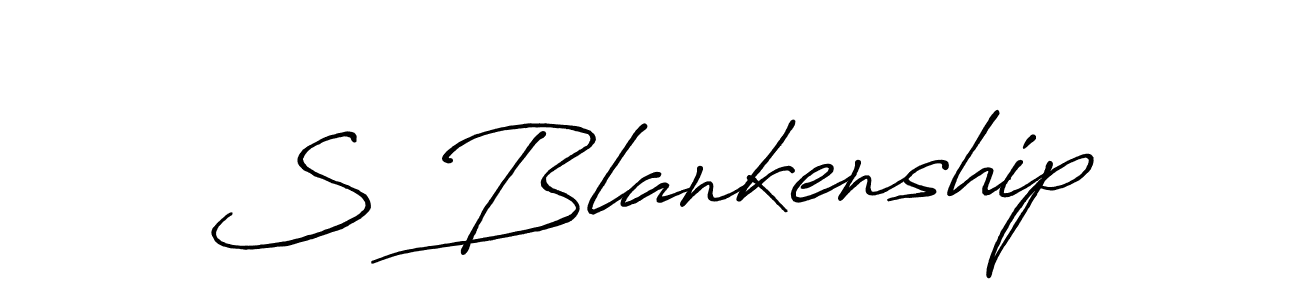 Design your own signature with our free online signature maker. With this signature software, you can create a handwritten (Antro_Vectra_Bolder) signature for name S Blankenship. S Blankenship signature style 7 images and pictures png