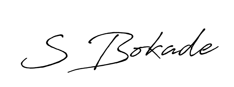 How to make S Bokade signature? Antro_Vectra_Bolder is a professional autograph style. Create handwritten signature for S Bokade name. S Bokade signature style 7 images and pictures png