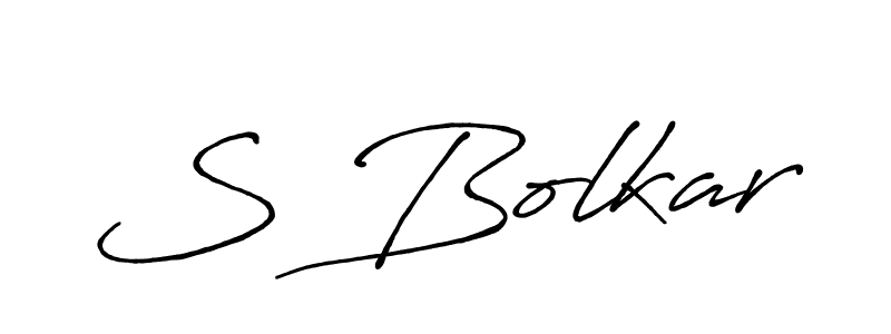 Make a beautiful signature design for name S Bolkar. With this signature (Antro_Vectra_Bolder) style, you can create a handwritten signature for free. S Bolkar signature style 7 images and pictures png