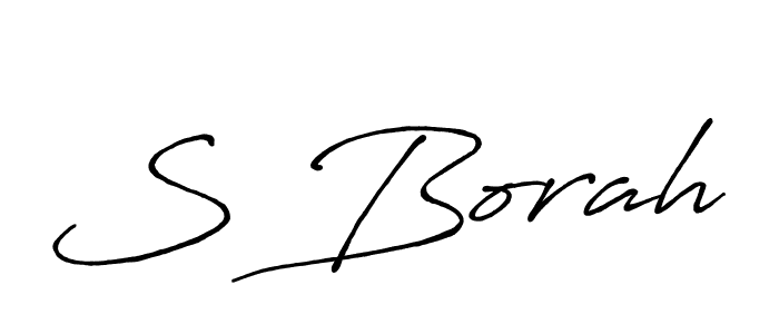 How to make S Borah name signature. Use Antro_Vectra_Bolder style for creating short signs online. This is the latest handwritten sign. S Borah signature style 7 images and pictures png