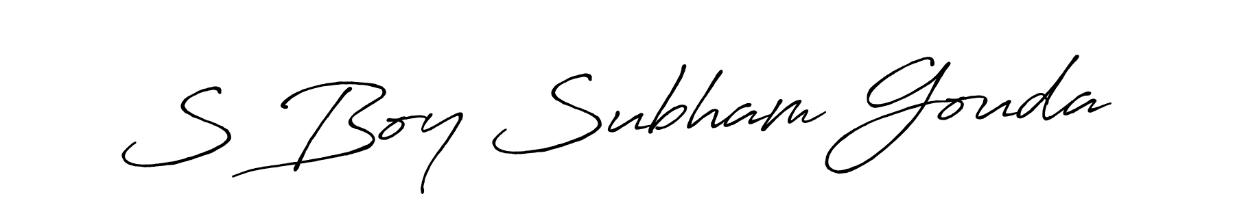 Make a short S Boy Subham Gouda signature style. Manage your documents anywhere anytime using Antro_Vectra_Bolder. Create and add eSignatures, submit forms, share and send files easily. S Boy Subham Gouda signature style 7 images and pictures png