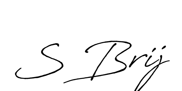 How to make S Brij name signature. Use Antro_Vectra_Bolder style for creating short signs online. This is the latest handwritten sign. S Brij signature style 7 images and pictures png