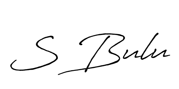 You should practise on your own different ways (Antro_Vectra_Bolder) to write your name (S Bulu) in signature. don't let someone else do it for you. S Bulu signature style 7 images and pictures png