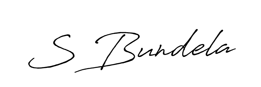 How to make S Bundela signature? Antro_Vectra_Bolder is a professional autograph style. Create handwritten signature for S Bundela name. S Bundela signature style 7 images and pictures png