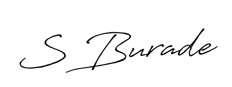 Use a signature maker to create a handwritten signature online. With this signature software, you can design (Antro_Vectra_Bolder) your own signature for name S Burade. S Burade signature style 7 images and pictures png