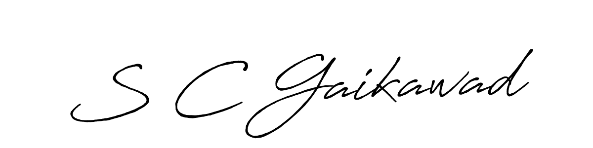 if you are searching for the best signature style for your name S C Gaikawad. so please give up your signature search. here we have designed multiple signature styles  using Antro_Vectra_Bolder. S C Gaikawad signature style 7 images and pictures png