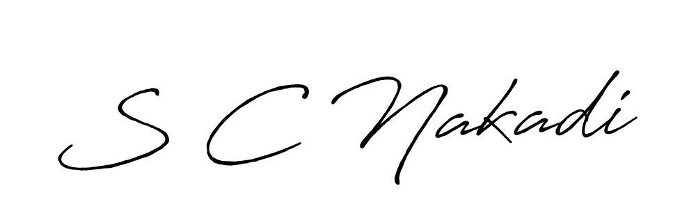 How to make S C Nakadi signature? Antro_Vectra_Bolder is a professional autograph style. Create handwritten signature for S C Nakadi name. S C Nakadi signature style 7 images and pictures png