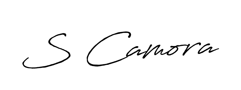 Make a beautiful signature design for name S Camora. With this signature (Antro_Vectra_Bolder) style, you can create a handwritten signature for free. S Camora signature style 7 images and pictures png