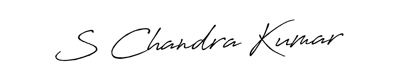 How to make S Chandra Kumar name signature. Use Antro_Vectra_Bolder style for creating short signs online. This is the latest handwritten sign. S Chandra Kumar signature style 7 images and pictures png
