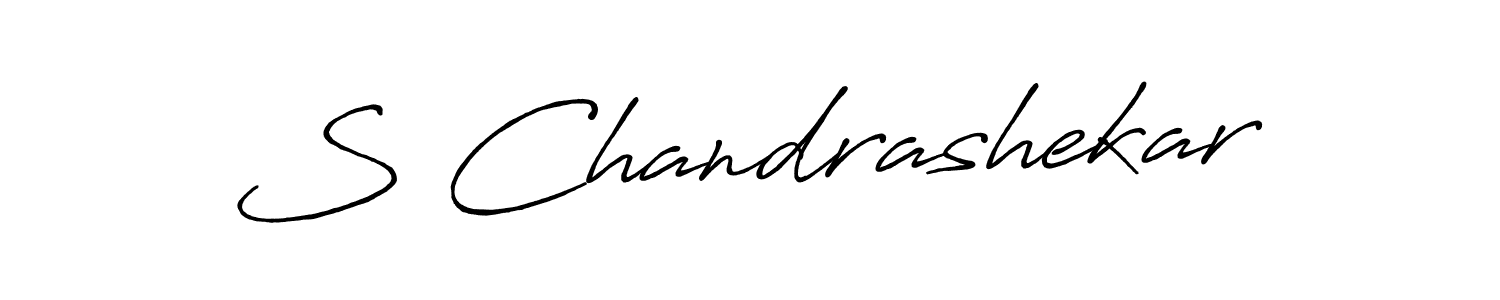 How to make S Chandrashekar name signature. Use Antro_Vectra_Bolder style for creating short signs online. This is the latest handwritten sign. S Chandrashekar signature style 7 images and pictures png