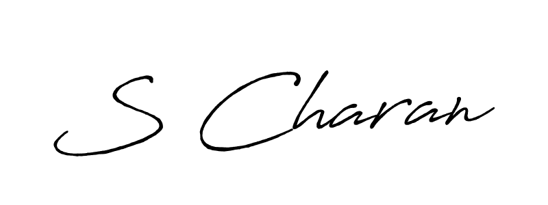 Design your own signature with our free online signature maker. With this signature software, you can create a handwritten (Antro_Vectra_Bolder) signature for name S Charan. S Charan signature style 7 images and pictures png