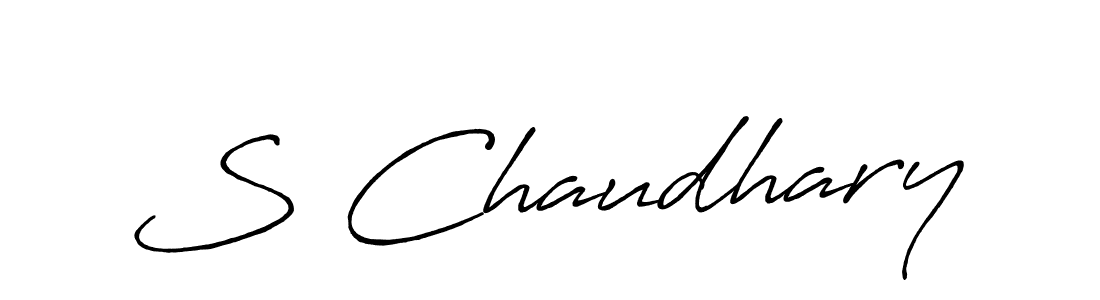 if you are searching for the best signature style for your name S Chaudhary. so please give up your signature search. here we have designed multiple signature styles  using Antro_Vectra_Bolder. S Chaudhary signature style 7 images and pictures png