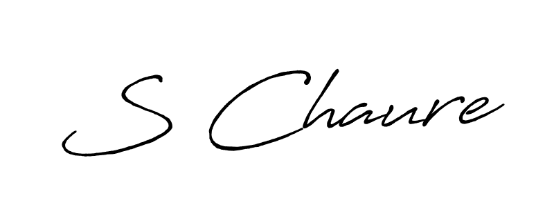 S Chaure stylish signature style. Best Handwritten Sign (Antro_Vectra_Bolder) for my name. Handwritten Signature Collection Ideas for my name S Chaure. S Chaure signature style 7 images and pictures png