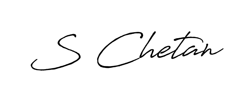 How to make S Chetan signature? Antro_Vectra_Bolder is a professional autograph style. Create handwritten signature for S Chetan name. S Chetan signature style 7 images and pictures png