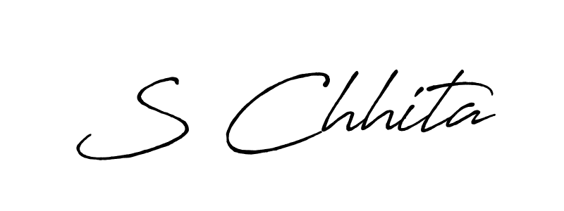 The best way (Antro_Vectra_Bolder) to make a short signature is to pick only two or three words in your name. The name S Chhita include a total of six letters. For converting this name. S Chhita signature style 7 images and pictures png
