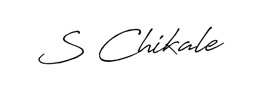 Make a beautiful signature design for name S Chikale. With this signature (Antro_Vectra_Bolder) style, you can create a handwritten signature for free. S Chikale signature style 7 images and pictures png