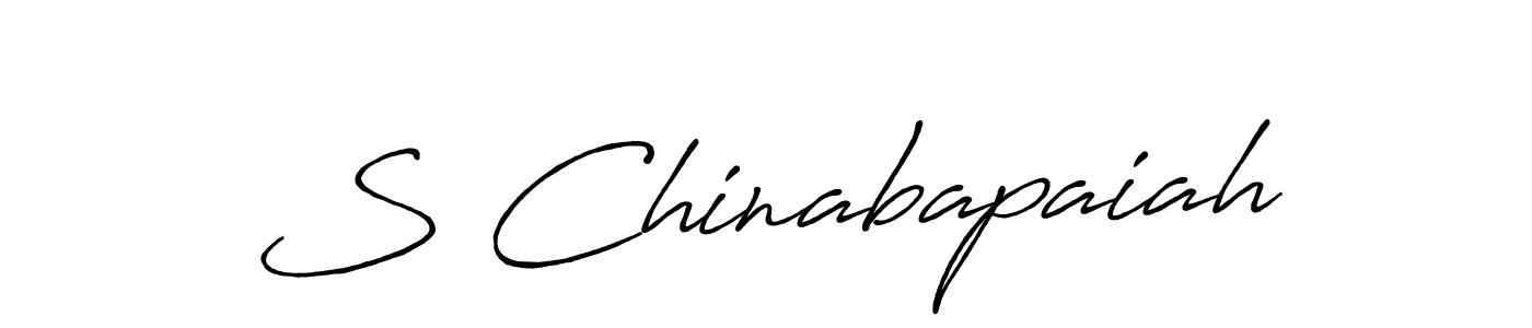 How to make S Chinabapaiah name signature. Use Antro_Vectra_Bolder style for creating short signs online. This is the latest handwritten sign. S Chinabapaiah signature style 7 images and pictures png