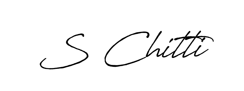How to make S Chitti signature? Antro_Vectra_Bolder is a professional autograph style. Create handwritten signature for S Chitti name. S Chitti signature style 7 images and pictures png
