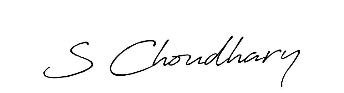 How to make S Choudhary signature? Antro_Vectra_Bolder is a professional autograph style. Create handwritten signature for S Choudhary name. S Choudhary signature style 7 images and pictures png