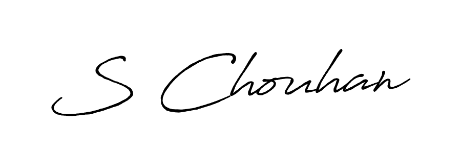 How to make S Chouhan name signature. Use Antro_Vectra_Bolder style for creating short signs online. This is the latest handwritten sign. S Chouhan signature style 7 images and pictures png