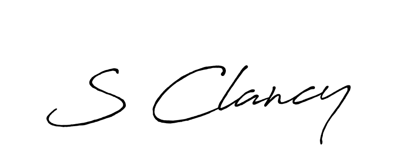 Create a beautiful signature design for name S Clancy. With this signature (Antro_Vectra_Bolder) fonts, you can make a handwritten signature for free. S Clancy signature style 7 images and pictures png