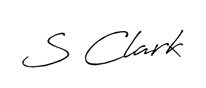 How to make S Clark name signature. Use Antro_Vectra_Bolder style for creating short signs online. This is the latest handwritten sign. S Clark signature style 7 images and pictures png