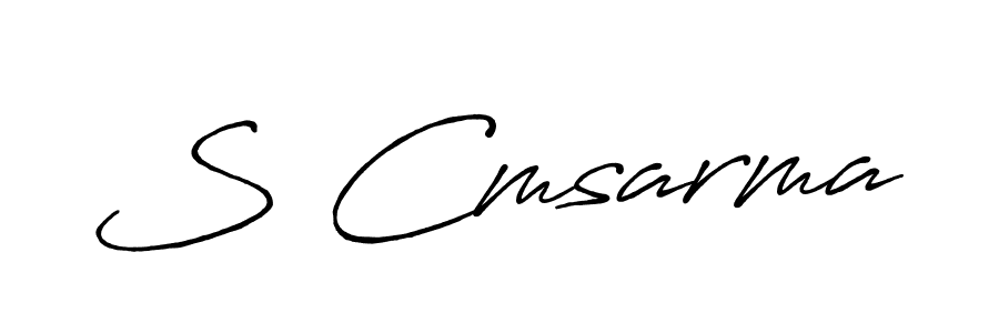 How to make S Cmsarma name signature. Use Antro_Vectra_Bolder style for creating short signs online. This is the latest handwritten sign. S Cmsarma signature style 7 images and pictures png