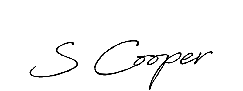 S Cooper stylish signature style. Best Handwritten Sign (Antro_Vectra_Bolder) for my name. Handwritten Signature Collection Ideas for my name S Cooper. S Cooper signature style 7 images and pictures png