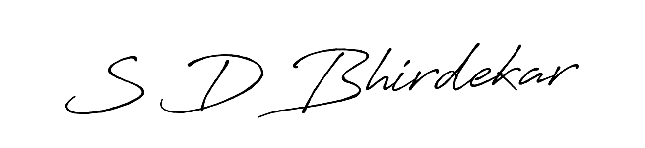 Antro_Vectra_Bolder is a professional signature style that is perfect for those who want to add a touch of class to their signature. It is also a great choice for those who want to make their signature more unique. Get S D Bhirdekar name to fancy signature for free. S D Bhirdekar signature style 7 images and pictures png