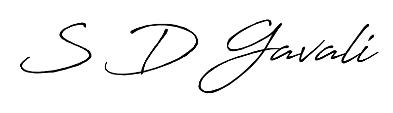 Designed for modern professionals: S D Gavali name signature crafted with Antro_Vectra_Bolder script. Ready for digital PDF workflows. S D Gavali signature style 7 images and pictures png