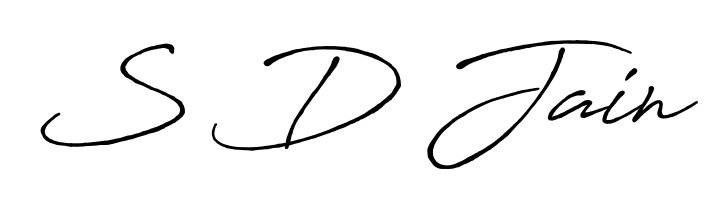 The Antro_Vectra_Bolder typeface gives name S D Jain a refined look. Suitable for certificates, diplomas, and official verification. S D Jain signature style 7 images and pictures png