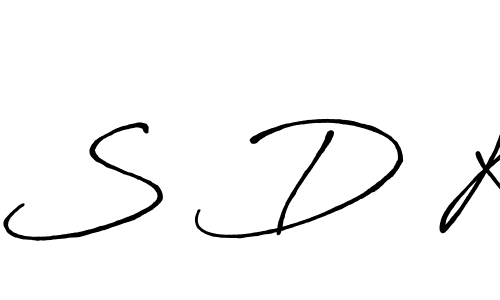 Make a beautiful signature design for name S D K. With this signature (Antro_Vectra_Bolder) style, you can create a handwritten signature for free. S D K signature style 7 images and pictures png
