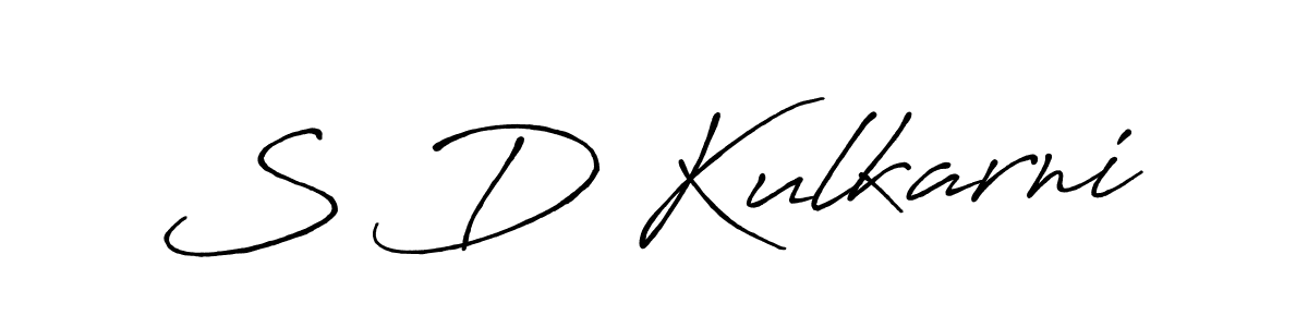 The best way (Antro_Vectra_Bolder) to make a short signature is to pick only two or three words in your name. The name S D Kulkarni include a total of six letters. For converting this name. S D Kulkarni signature style 7 images and pictures png