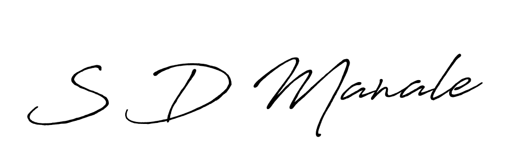 S D Manale stylish signature style. Best Handwritten Sign (Antro_Vectra_Bolder) for my name. Handwritten Signature Collection Ideas for my name S D Manale. S D Manale signature style 7 images and pictures png