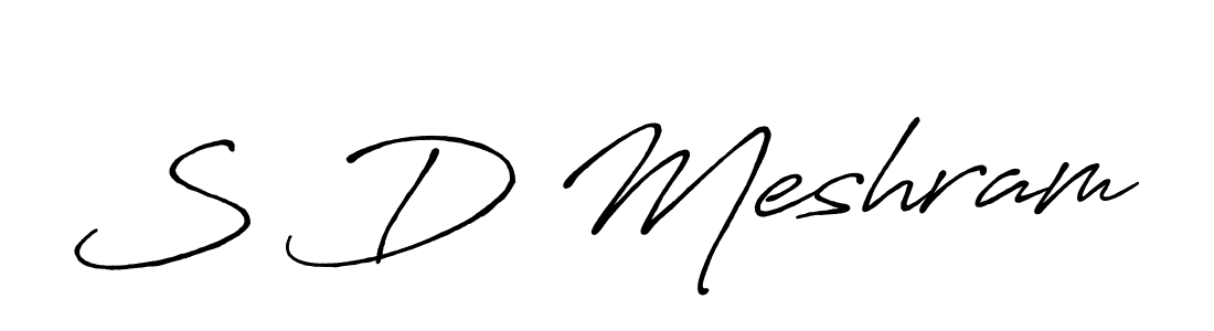 Use a signature maker to create a handwritten signature online. With this signature software, you can design (Antro_Vectra_Bolder) your own signature for name S D Meshram. S D Meshram signature style 7 images and pictures png